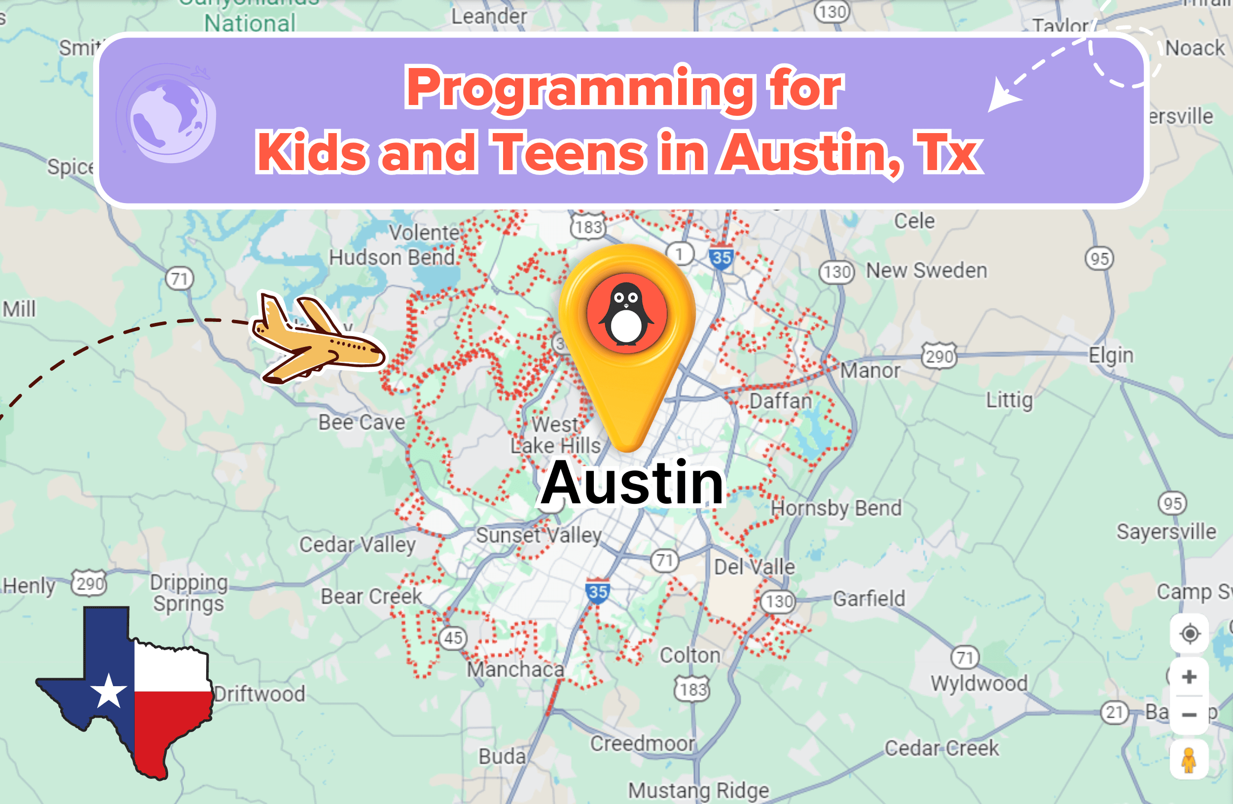 Programming for kids and teens in Austin, Texas