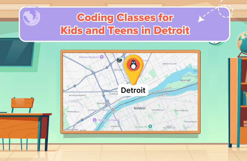 Map of coding classes in Detroit