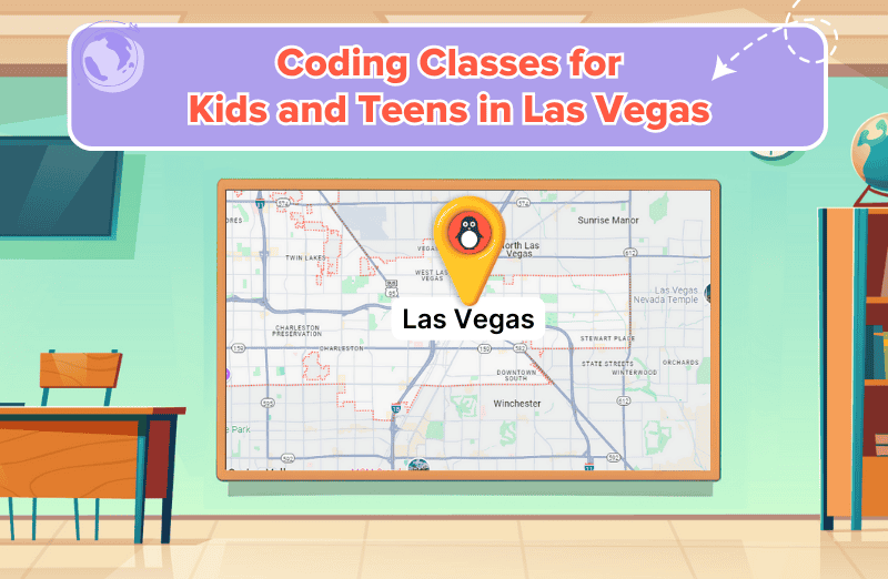 Map of coding classes for kids in Las Vegas