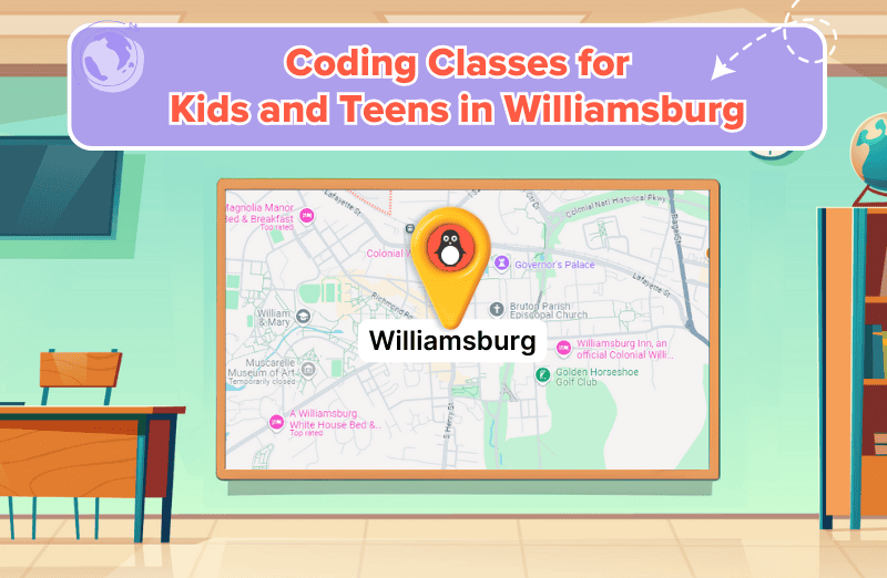 Map of coding classes Williamsburg