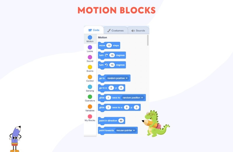 Scratch programming: Motion Blocks