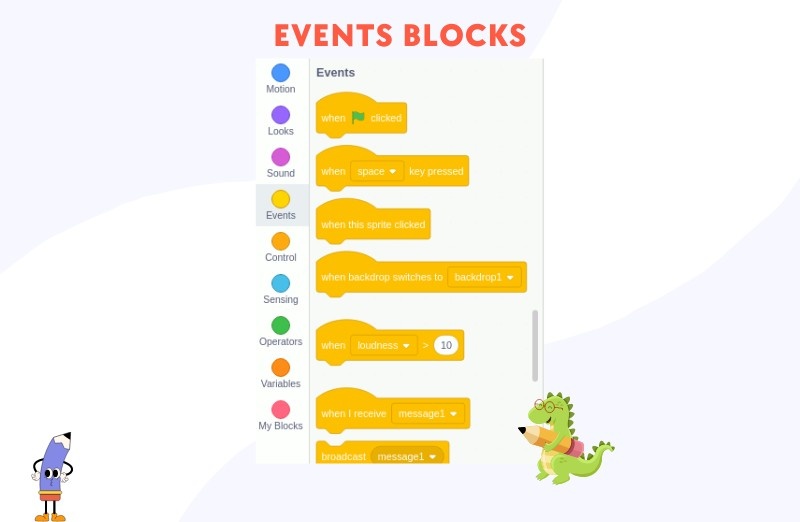 Scratch programming: Events Block