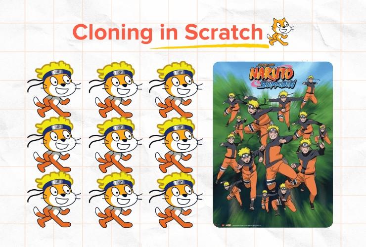 Scratch Clones - Comparison with Naruto Anime: Shadow Clone Jutsu