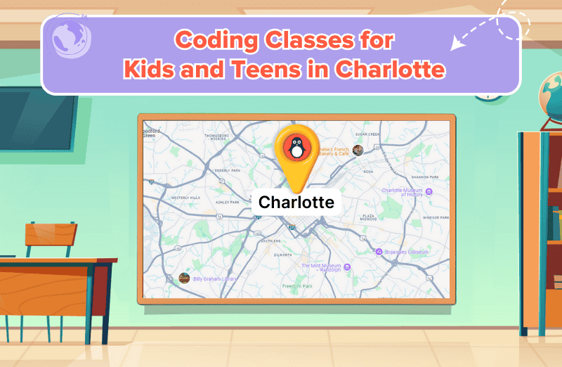 Map of coding classes Charlotte